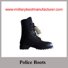 Wholesale China Made Black Grain Leather Cement Workmanship Police Combat Boot