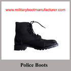 Wholesale China Made Black Full Grain Leather Ankle Combat Boot