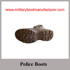 Wholesale China  Man-made PU Leather Khaki Color Police  Desert Boot