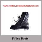 Wholesale China Made Full Leather Police Goodyear Boot with Size Zipper