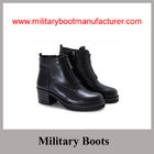 Wholesale China Made Black Full Grain Leather Police Lady Officer Shoes